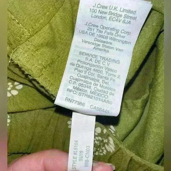 Madewell Women's Olive Green Viscose I5104 Shorts - Size Extra Small - Picture 3 of 3